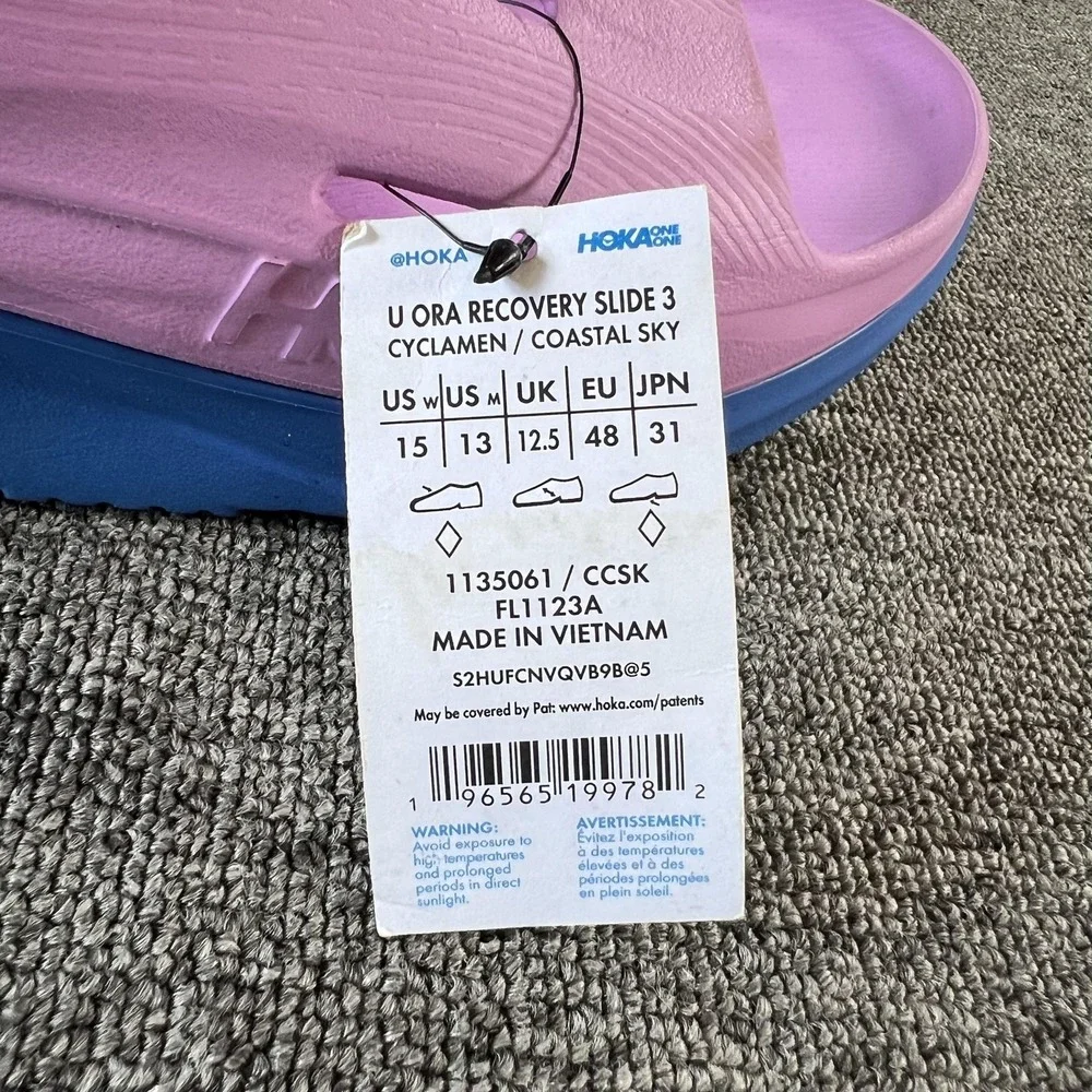 HOKA ORA Recovery Slide 3 Sandals Mens 13 Purple Blue Cushioned Slip On